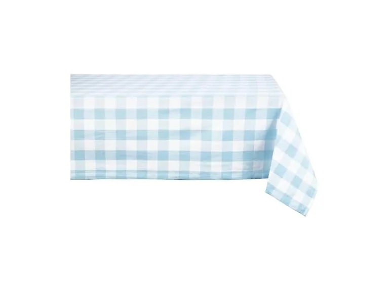 DII Buffalo Check Tablecloth 60x120 Lt Blue