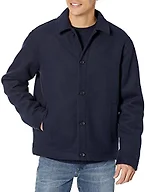 Amazon Essentials Men's Wool Blend Bomber Jacket (Available in Big & Tall), Navy, X-Large