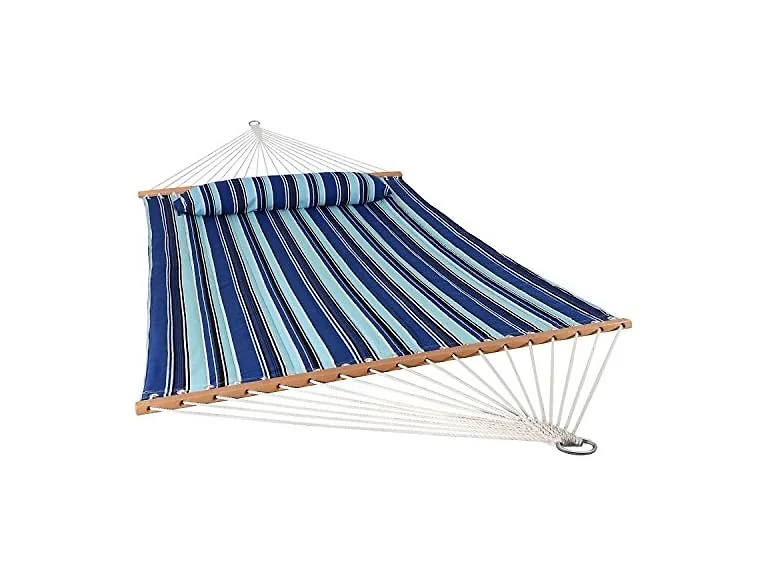 Sunnydaze Catalina Beach Quilted Hammock & Pillow