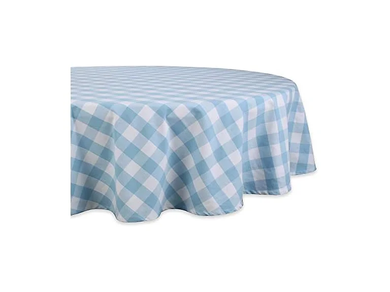 DII Buffalo Check Collection Tablecloth, 70" Round