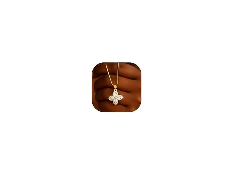 Darenli 18K Gold Plated Four Leaf Clover Necklace