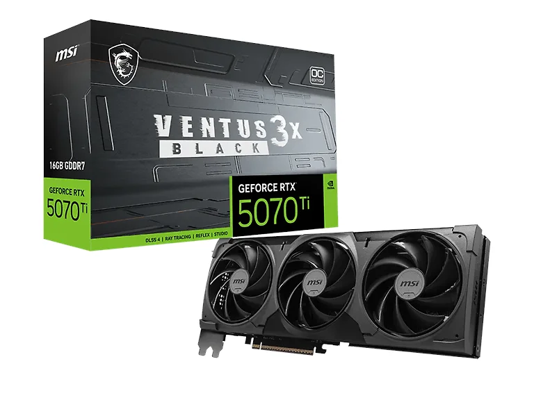 MSI GeForce RTX 5070 Ti 16G VENTUS 3X OC BLACK