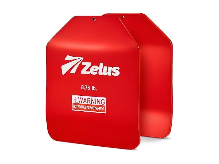 ZELUS Red Weighted Vest Plates 8.75