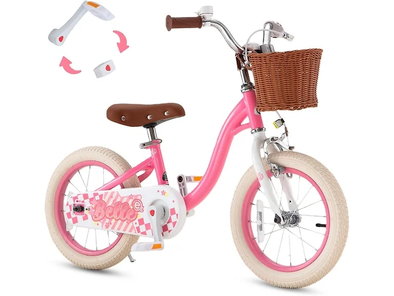 RoyalBaby Girls Bike Belle EZ Kids Bike, 14 Inch, Pink