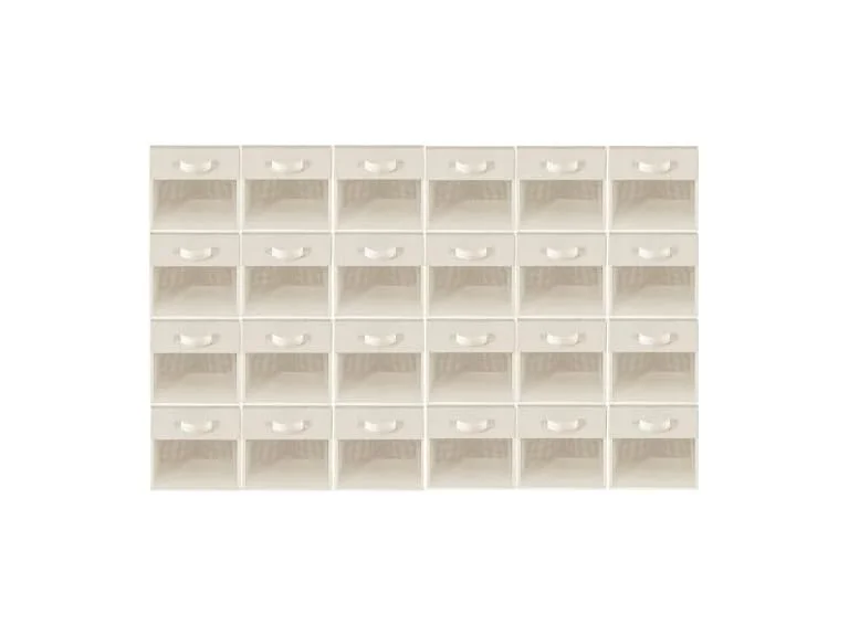 24 Pack Storage Cubes & Organizer Bins Beige