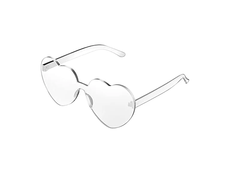 Maxdot (M) Heart Shape Sunglasses Rimless Favors