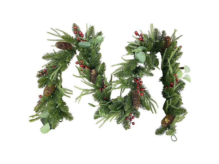 Santa's Workshop, 6' MIXED PINE & BERRY GARLAND