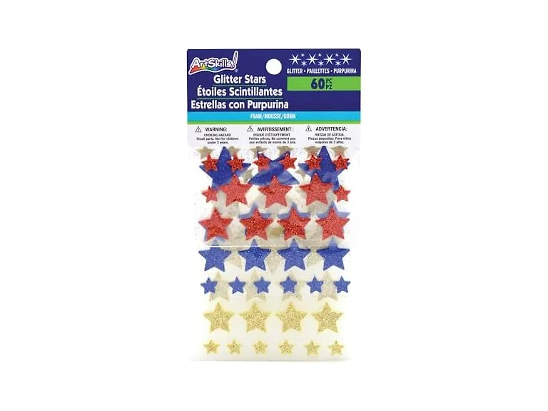 ArtSkills Self Adhesive Glitter Star Shape Foam Stickers