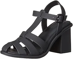The Drop Women's Jutta Fisherman Block Heeled Sandal, Black, 8.5
