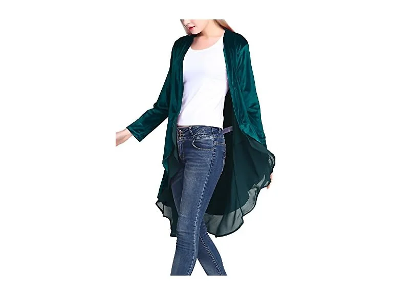 Urban CoCo Women (M) Fashion Open Front Hem Coat