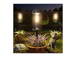 ALFIOT Solar Lights Outdoor Waterproof, 8 Pack, Warm White, 3 Heights, IP65