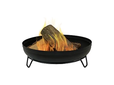 Sunnydaze 23" Wood-Burning Fire Pit Bowl- Black