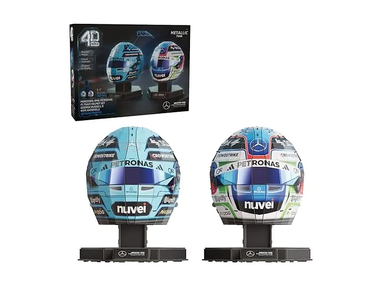4D Build, Mercedes-AMG F1 Helmet Set 3D Model Kit