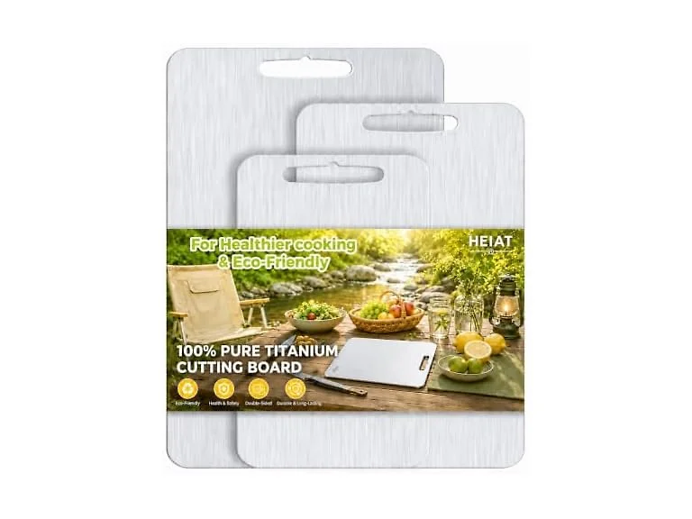 HEIAT 100% Titanium Cutting Board Set of 3