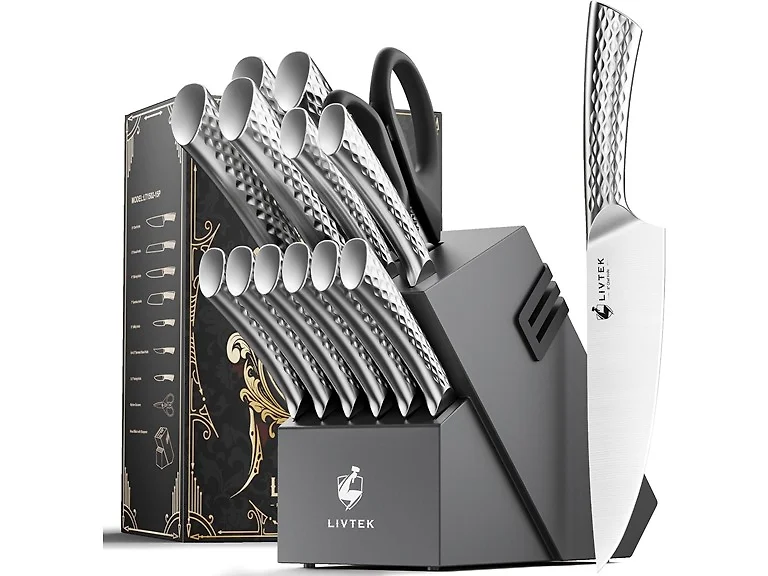 Livtek 15 PCS High Carbon Knife Set