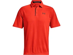 Under Armour 1290140 Small Under Armour Men's Tech Polo Phoenix Fire / Pitch Gray