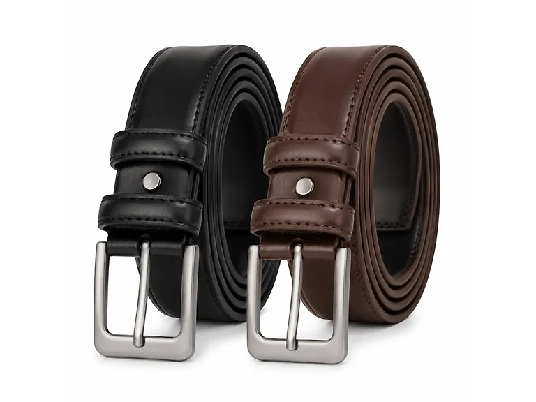 2Pk Mens Classic Dress Belt
