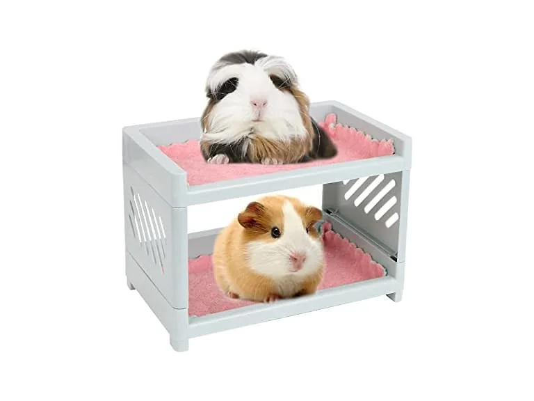PODOO Guinea Pig Bunk Bed with 2 Mats
