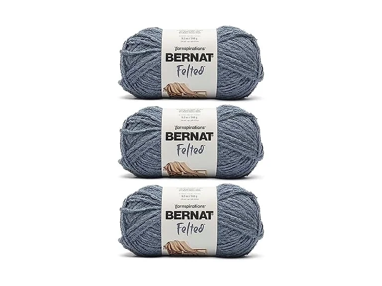 Bernat Felted Storm Blue Yarn - 3 Pack