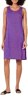 Amazon Essentials Women's Tank Swing Dress, Fitted through Chest, Navy Red Dot, Medium