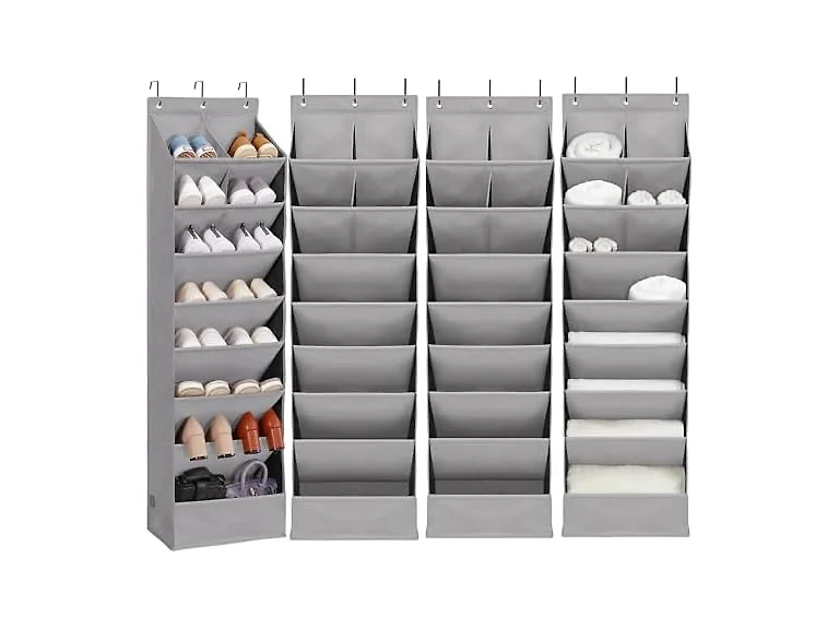 Door Shoe Organizer with 10 Extra Large Pockets, 4-Pack