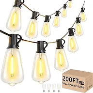 Svater Outdoor String Lights, Outside LED Patio Light Waterproof