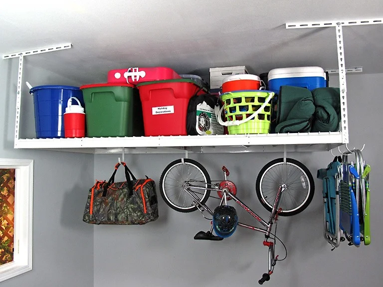 SafeRacks White 4x8 Overhead Storage Rack