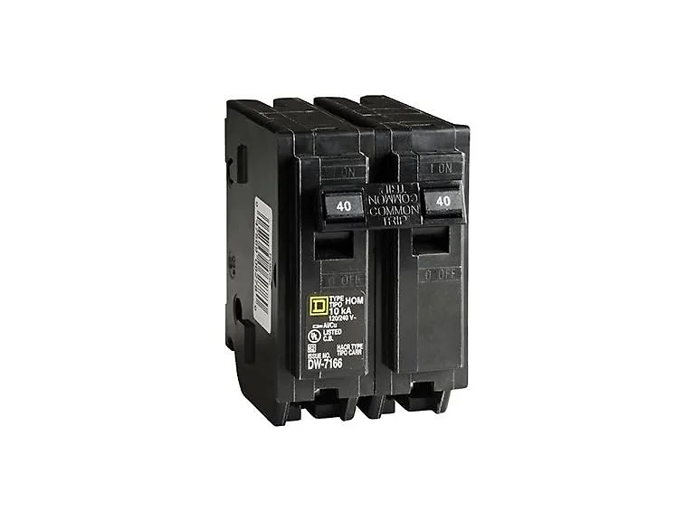Square D Homeline 40A Double-Pole Circuit Brkr 5pk