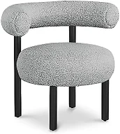 Meridian MRD-495Grey Bordeaux Upholstered Accent Ch