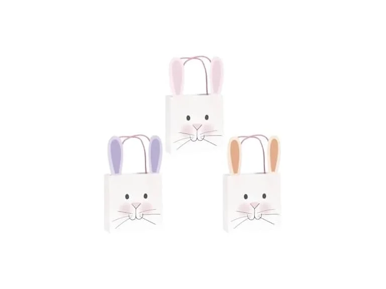Pretty Easter Assorted Bunny Ear Treat Bags- Pack of 3