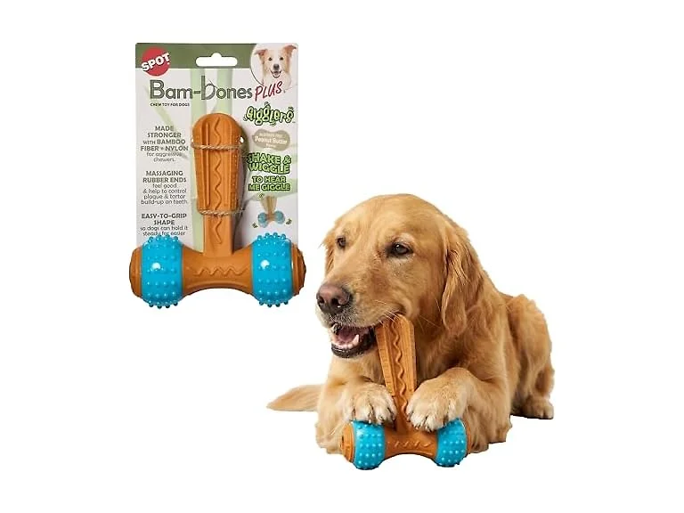 SPOT Bam-Bones Plus Gigglers T-Barbell Durable