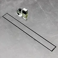SaniteModar Linear Shower Drain 48 inch with Tiled Stealth and 304 Stainless Steel Brushed Polished 2 in 1 Panels.Tile Insert Shower Drain Equipped Adjustable Feet,Hair Filters
