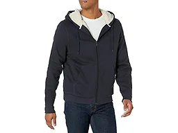 Amazon Essentials Men's Sherpa Lined Full-Zip Hooded Fleece Sweatshirt, Navy, Small