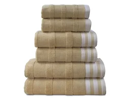 Kathy Ireland 4890 6-Piece Jacquard Stripe Kyoto Towel Set
