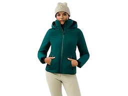 HEAD Women's Ashley Insulated Ski Jacket - Waterproof, Down Insulation, Fixed Hood & Snow Gaiter - Dark Teal, XX-Large (46)