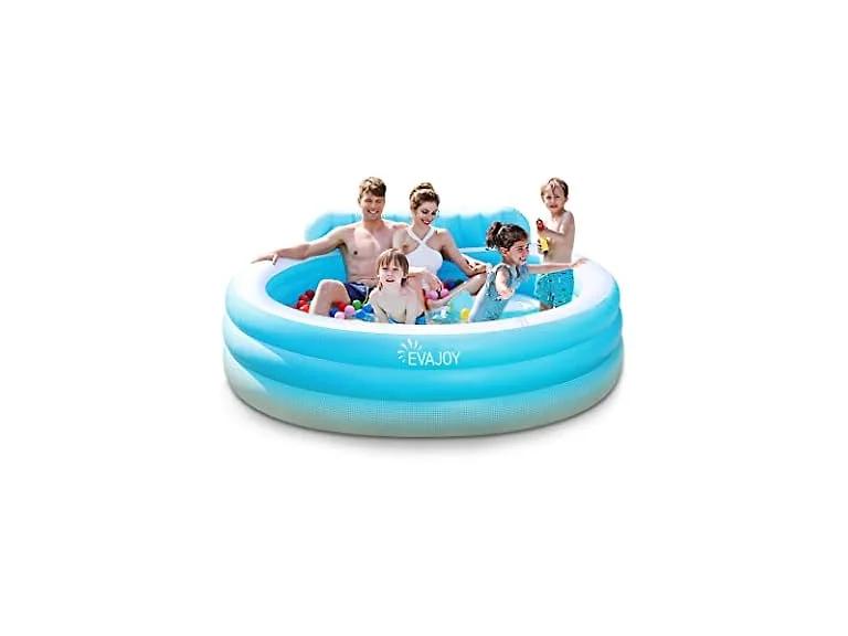 Evajoy Inflatable Swimming Family Pool, 88"x85"X30"