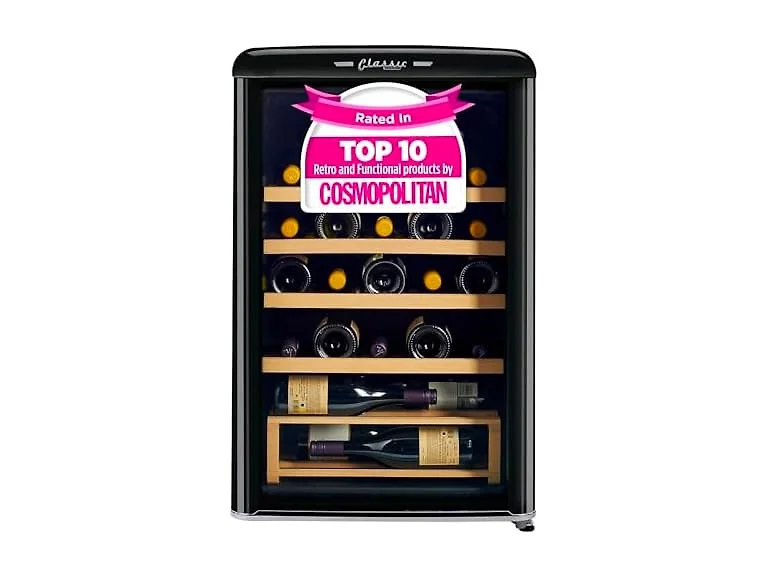 Classic Retro 21" 28-Bottle Wine Cooler