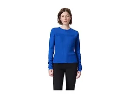 DEE OCLEPPO DO Womens Fiona Rib Stitch Long Sleeve Pullover Sweater Standard Sodalite Blue