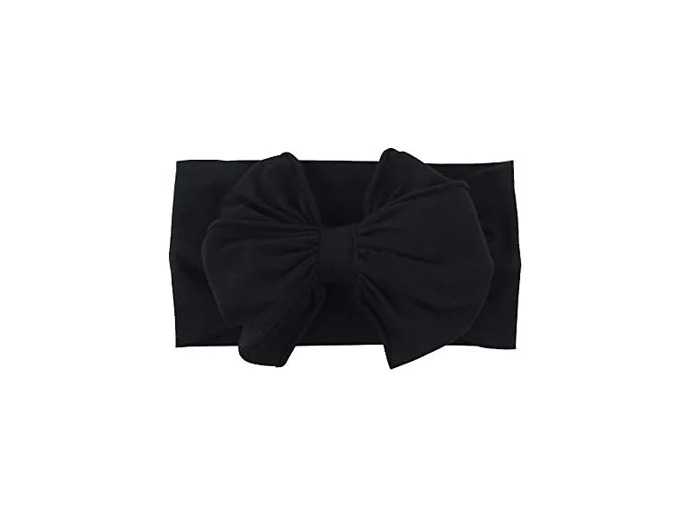 RuffleButts Big Bow Headband Black One Size