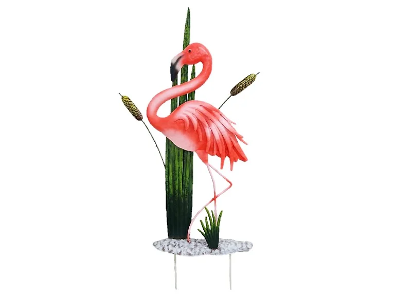 21.7" Iron Flamingo Stake