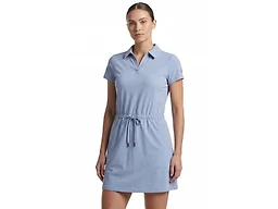 Spyder Womens Collared Stretch Short Sleeve Knit Dress, Mist Blue, Small