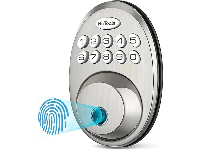 HuTools HT02 Finger Print Deadbolt Lock Satin