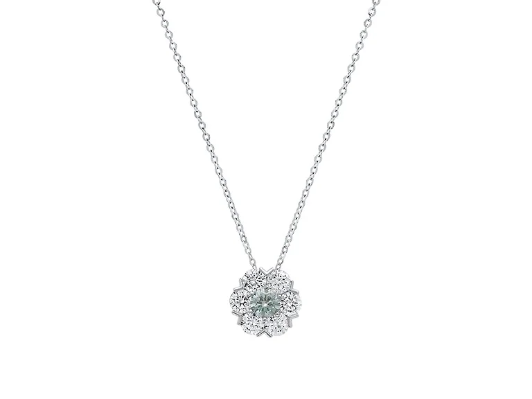 Floral Moissanite Necklace 2 CTTW