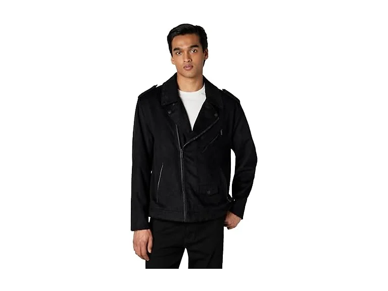 DKNY Men's Modern Motorcycle Jacket (X-Large)