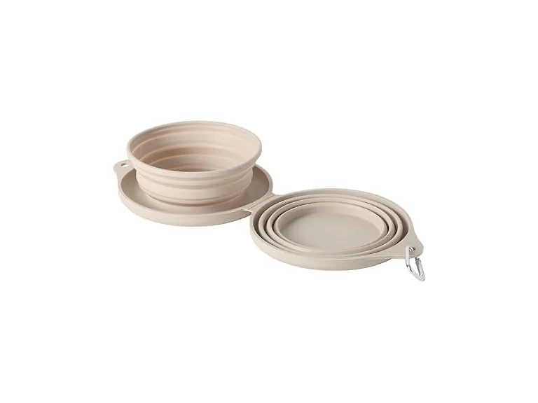 Gibson Home 13" Collapsible Double Silicone Pet Bowl