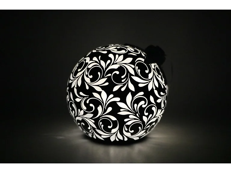 Scroll Design Table Top Glass Ornament