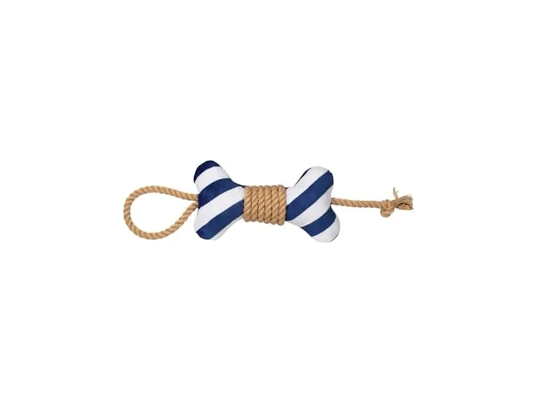 Fringe Studio Feelin' Nauti Plush Dog Toy, Bone
