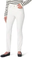 Amazon Essentials Women's High Stretch Mid-Rise Skinny Jeans, White, 16 Short