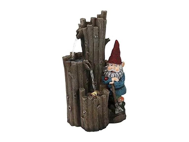 Sunnydaze Decor Resting Gnome Fountain 17"