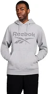 Reebok Cotton Fleece Hooded Sweatshirt, Grey Heather, XX-Large